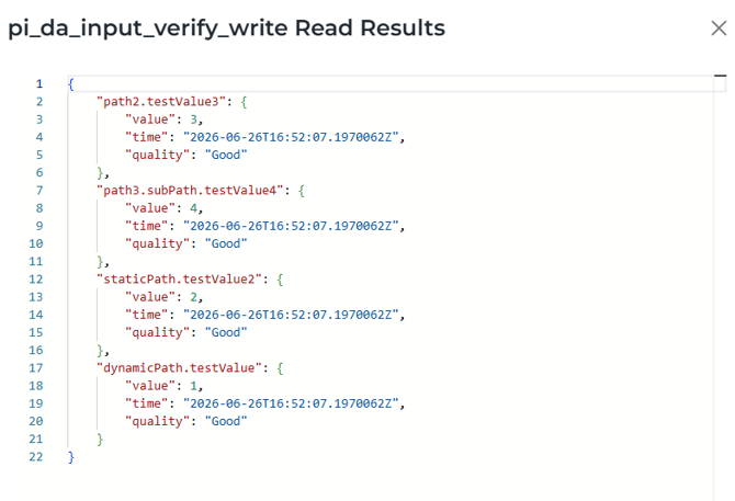 PI DA Write Results