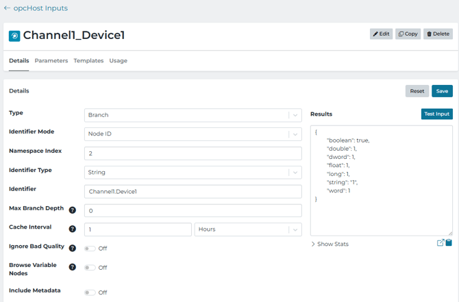 opcua branch read on various types